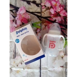 Bình cổ rộng có tay cầm 180ml và 240ml Dolphin