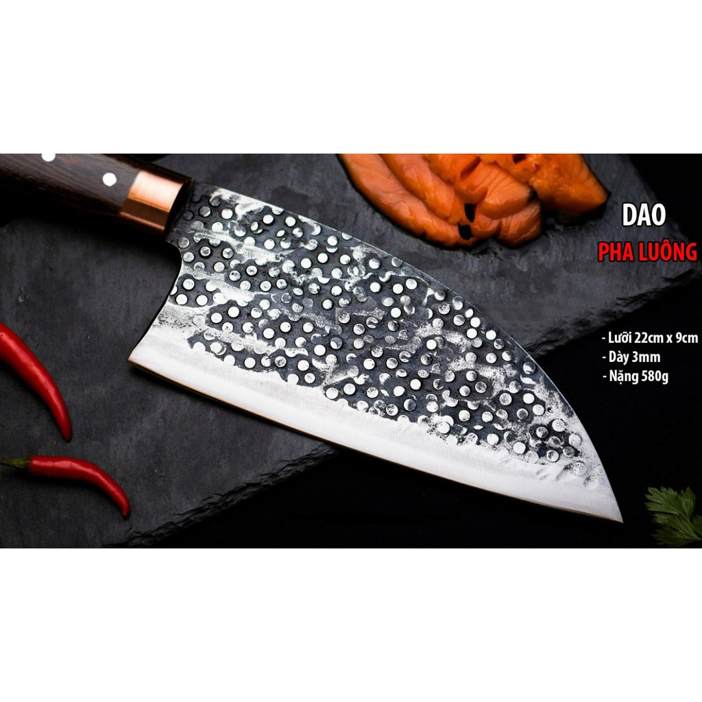 Dao Pha Luông 3 trong 1( Chuyên chặt và sắt lọc thịt gà vịt)