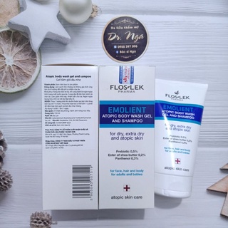 ✔️[CHÍNH HÃNG] Floslek Atopic Shower Body Wash Shapoo- gel tắm gội dịu nhẹ