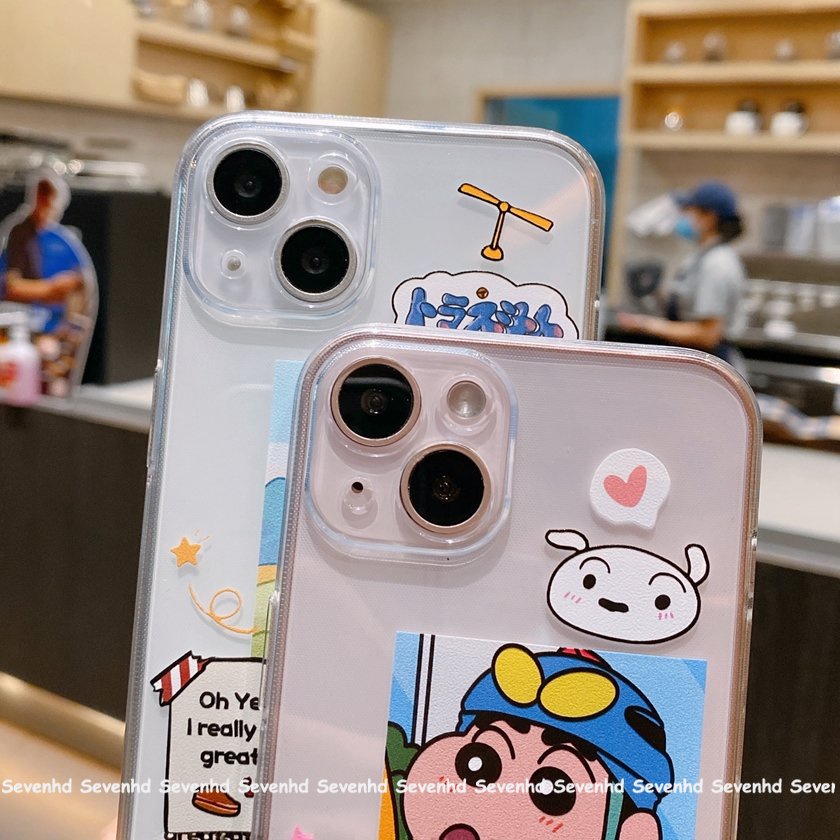 Ốp Điện Thoại Họa Tiết Hoạt Hình Doremon / Cậu Bé Bút Chì Cho iPhone 14 13 12 11 Pro Max SE2020 X XR Xs Max 7 8 6 6s Plus