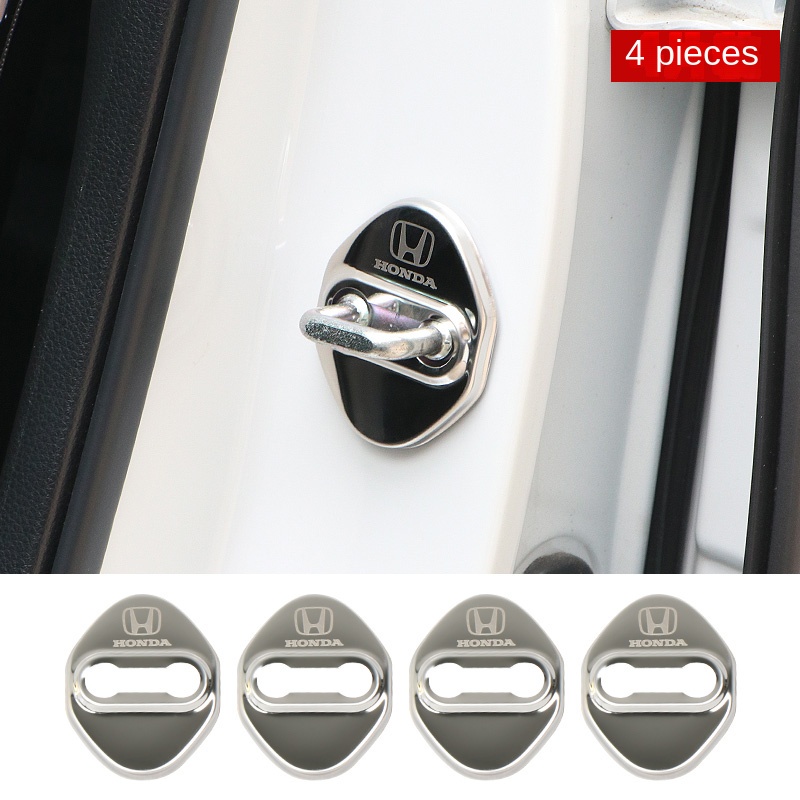 Set 4 Ốp Bảo Vệ Khóa Cửa Xe Hơi Honda City Jazz Civic Crv Xrv Camry Accord Bằng Inox