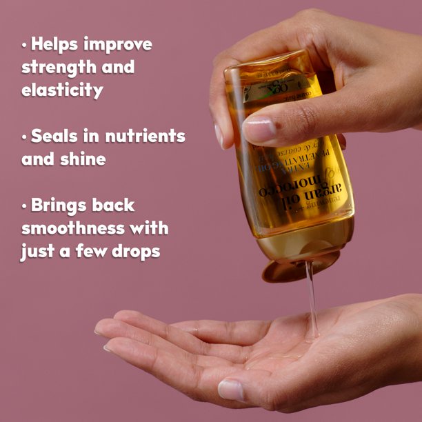 TINH DẦU DƯỠNG TÓC OGX Argan Oil Of Morocco 100ml Cho Tóc Suôn Mượt Bóng Khỏe Chuẩn Nếp Salon (CHUẨN USA)