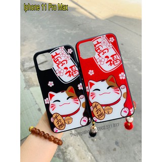 Iphone X / Xs / Xs Max / 11 / 11 pro / 11 pro max / 12mini / 12 Pro / 12 / 12 Pro Max - Ốp lưng mèo thần tài tài may mắn