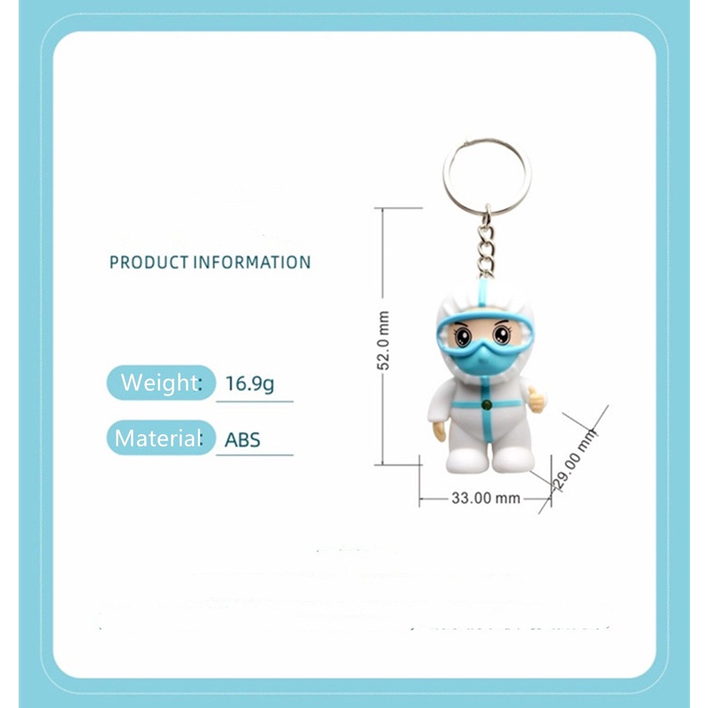 Móc khóa hình bác sĩ phối đèn LED độc đáo