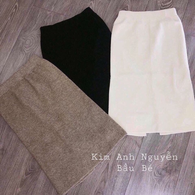 Chân váy len xẻ sau chất mịn, chân váy bút chì dành cho chị em công sở, đi chơi | BigBuy360 - bigbuy360.vn