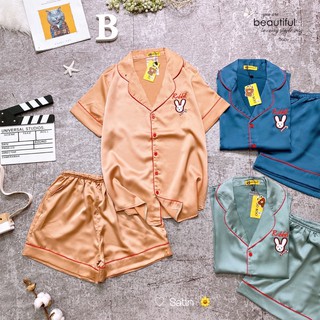 Đồ Bộ Pijama Đùi Lụa Satin Cao Cấp