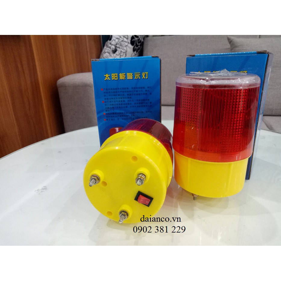 Đèn cảnh báo năng lượng mặt trời đế nam châm DCB-JS02
