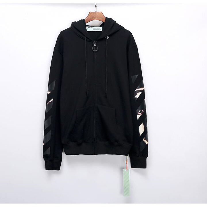 OFF-WHITE Áo Hoodie Off White In Chữ Thời Trang Cao Cấp