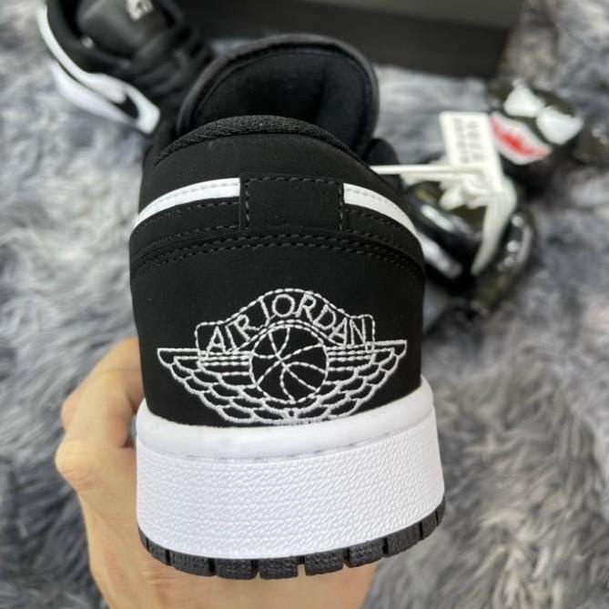 Giày Thể Thao Nam Nữ Cổ Thấp Giày Nike Jordan 1 JD 1 Panda Đen Trắng Full Box Bill -ju2 ! {