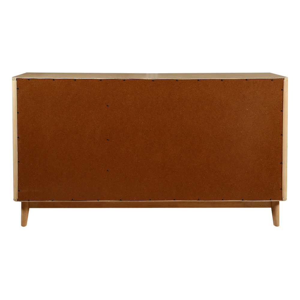 HomeBase FURDINI Tủ gỗ bằng MDF có cửa BRAVE W150xH81xD40cm màu trắng