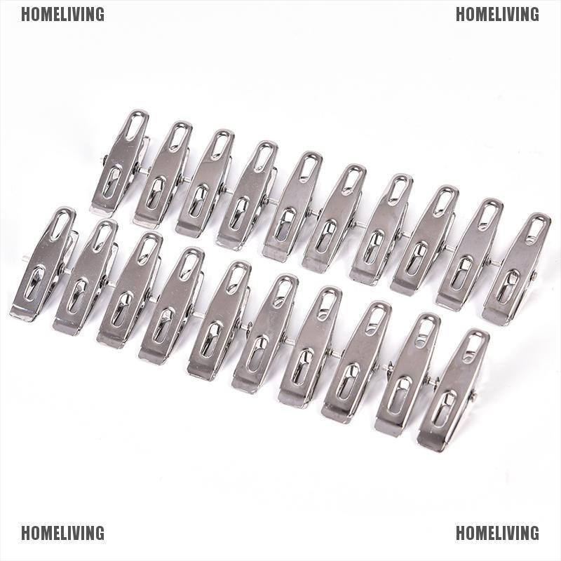 Set 20 Kẹp Phơi Quần Áo Bằng Thép Không Gỉ