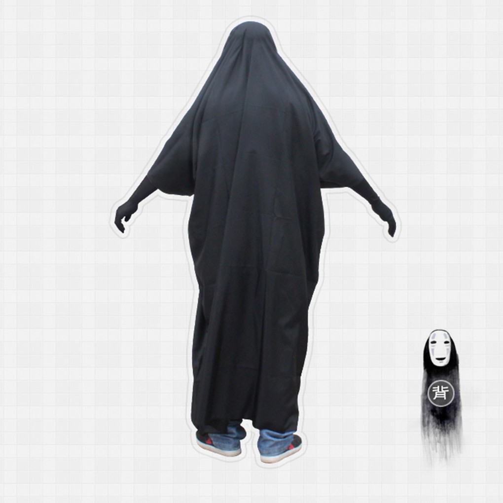 Bộ trang phục hóa trang nhân vật Vô Diện gồm áo choàng mặt nạ và găng tay