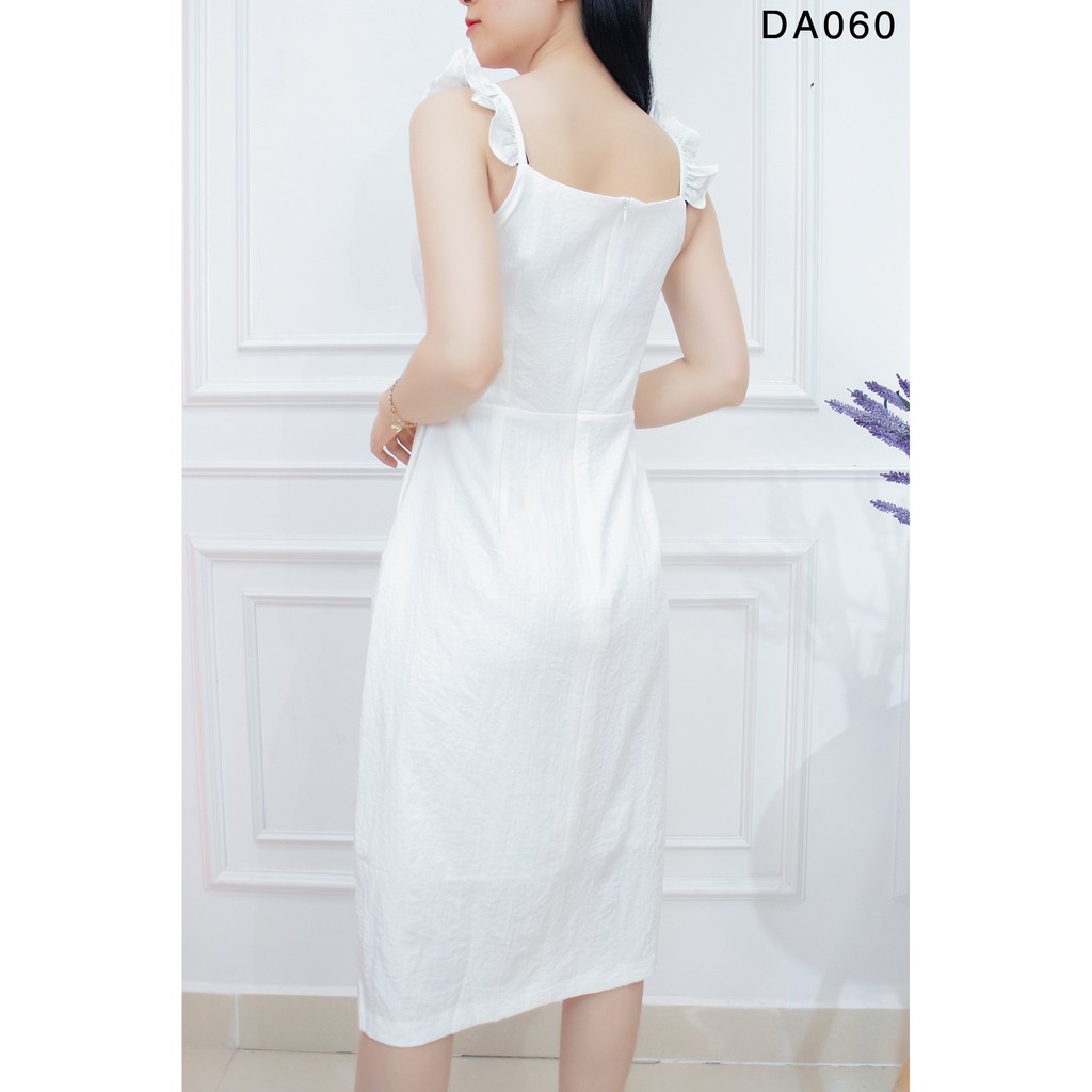 Đầm nữ Trắng Suông Dang A vải Linen cao cấp 2 lớp - Váy 2 Dây kết nút Thiết Kế Dự Tiệc -AMYRA DA060 | BigBuy360 - bigbuy360.vn