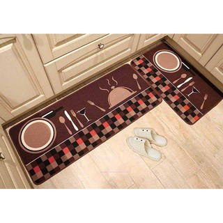 Combo 1 cặp thảm bếp 3d gồm 2 thảm 40x60 và 40x120 - freeship .
