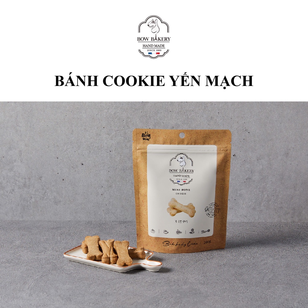 Bánh Thưởng Cookie Yến Mạch cho chó 200gram