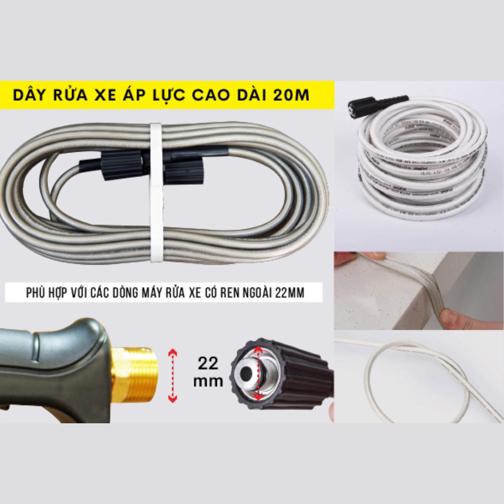 Máy phun rửa áp lực nước Lavor SMART120, động cơ chổi than đã bao gồm dây cấp nước, Bảo hành chính hãng 1 năm