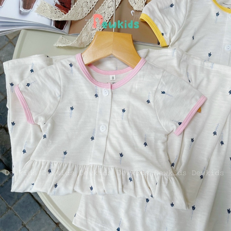 [Quà tặng kẹo] Đầm bé gái Dewkids, váy công chúa chấm bi thô mềm thoáng mát