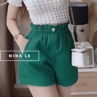 Quần short đùi nữ cạp cao ống rộng, quần đùi nữ kiểu nhiều màu