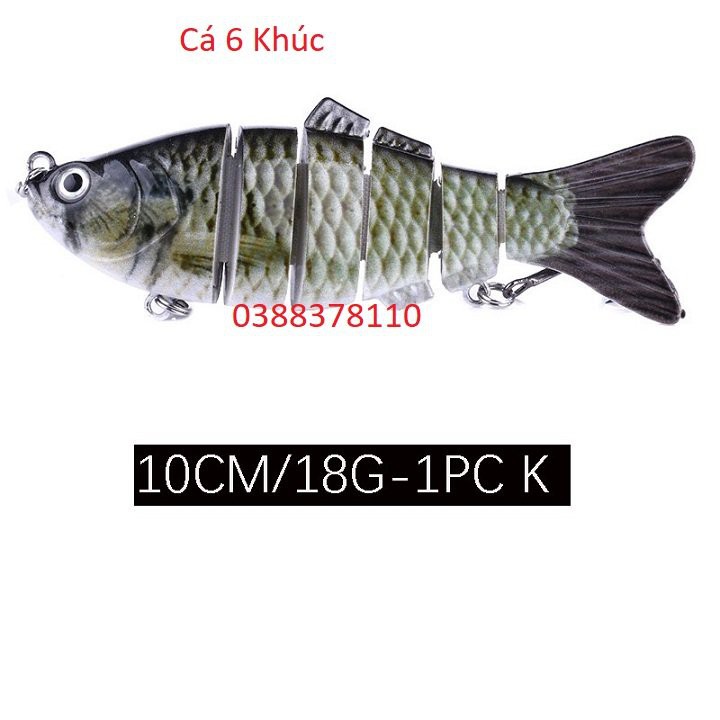 Mồi Giả Câu Lure Cá 6 Khúc Cao Cấp - MG 4