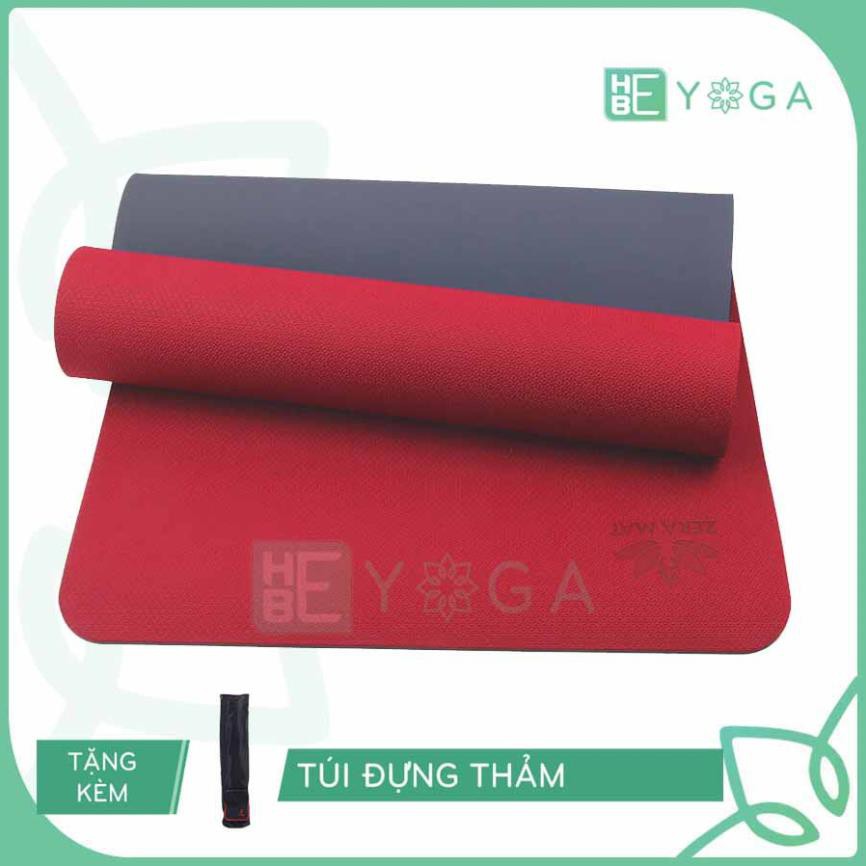 Thảm Tập Yoga Zera Mat TPE 8mm 2 Lớp Cao Cấp Tặng Kèm Túi Và Dây