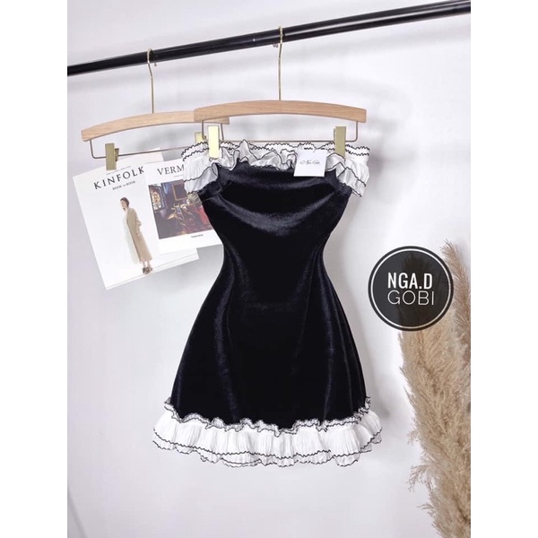 KHO SỈ BOHOME - ĐẦM ỐNG NHUNG REN