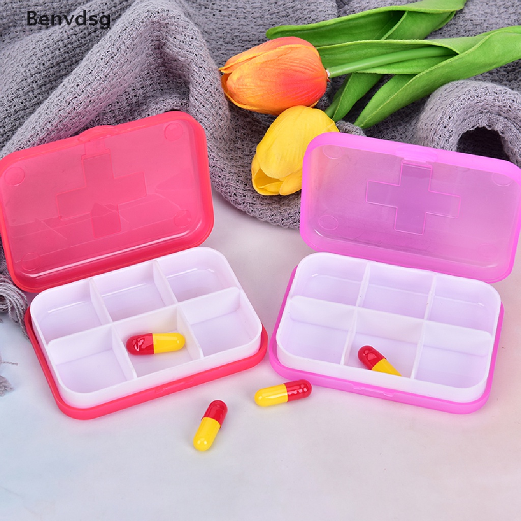 Hộp Đựng Thuốc Cầm Tay 6 Ngăn Tiện Lợi