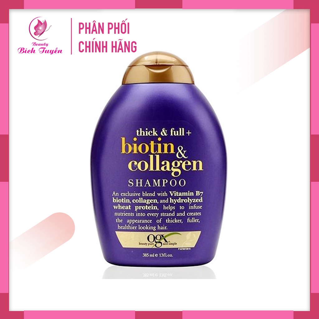 Dầu Gội Dưỡng Dày Tóc BIOTIN &amp; COLLAGEN OGX Thick &amp; Full Shampoo 385ml