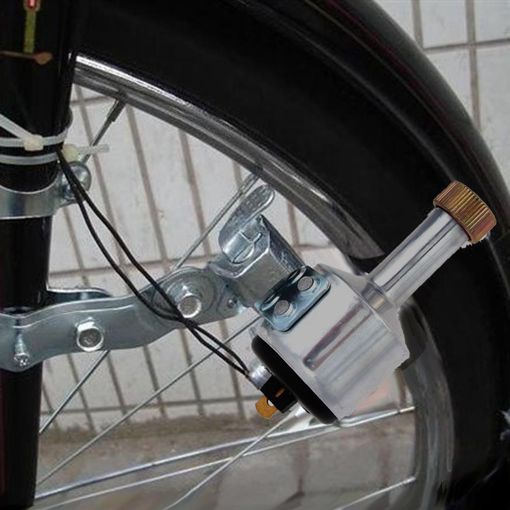 Bộ đèn pha phía trước+sau với máy phát điện dynamo kèm khung gắn dành cho xe đạp