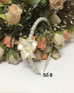 32/- Cài tóc ngọc trai hoa handmade