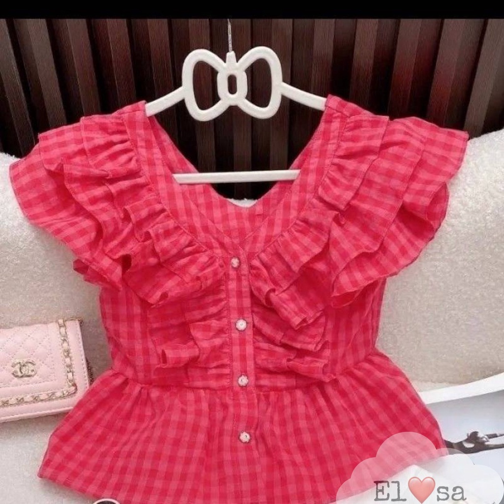 ĐỒ BỘ BÉ GÁI--    SET ĐỒ KIỂU SANG CHẢNH BÁNH BÈO 2 MÀU ANNAKIDS