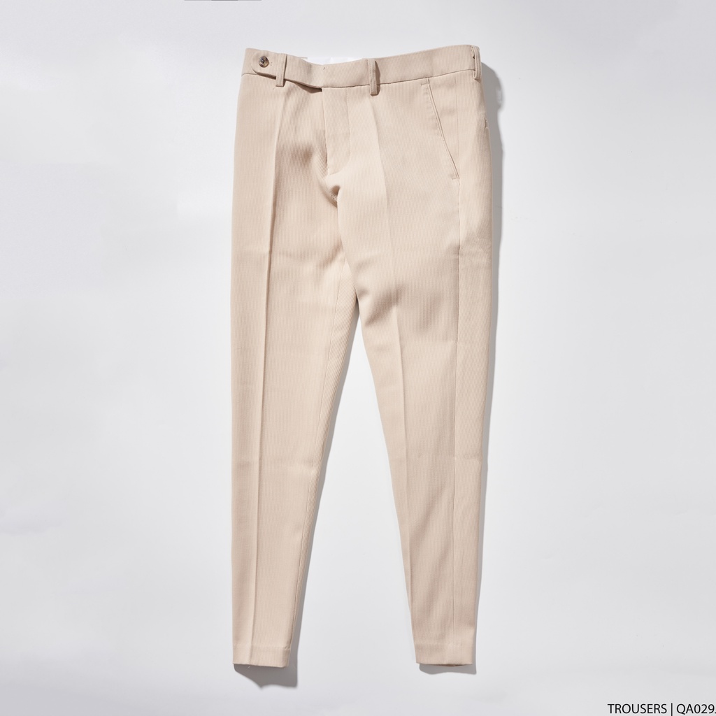 Quần Âu Nam Trơn ATINO Vải Polyester Co Giãn Pha Rayon Thông Thoáng Form Regular QA029