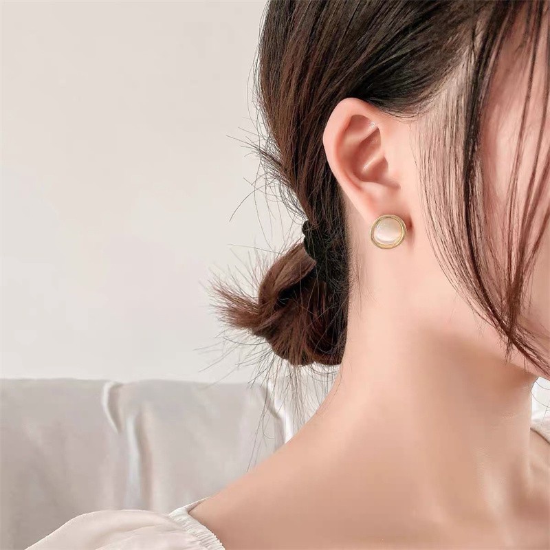 Khuyên Tai Đính Đá Opal Sang Trọng Cho Nữ