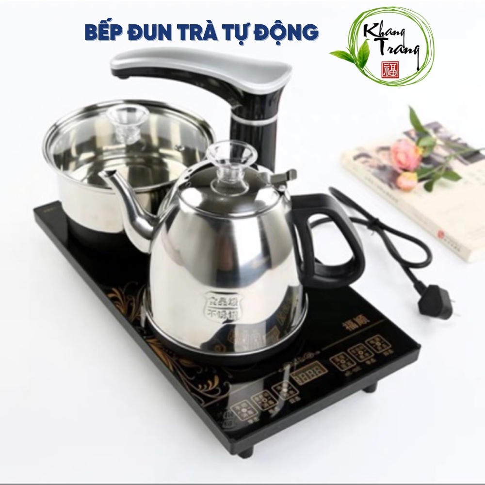 Bếp đun trà tự động ⚡ GIÁ TỐT NHẤT ⚡ Pha Trà Tự Động Xoay hoàn toàn cảm ứng 100%