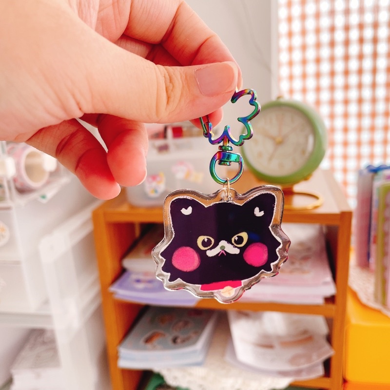 Meimei Sticker - Móc khoá Pet điệu lấp lánh có nhũ