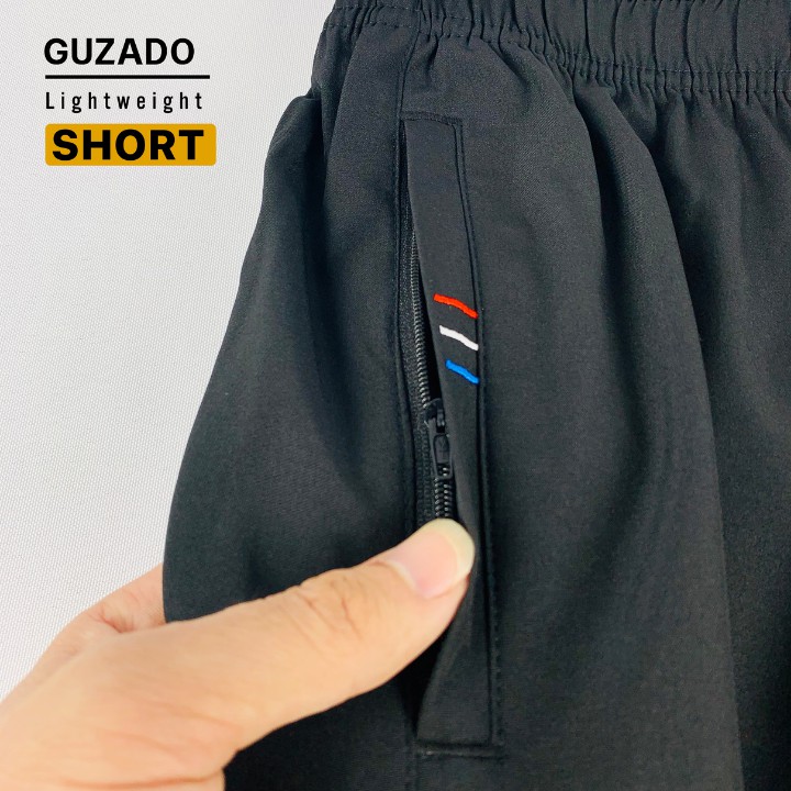 Quần Short Gió Nam Guzado(4 Màu), Vải Mềm Mịn, Siêu Nhẹ, Dáng Thể Thao, Vận Động Thoải Mái GSR03