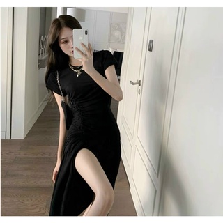 ĐẦM MIDI THUN XẺ ĐÙI (KÈM VIDEO HÌNH THẬT)