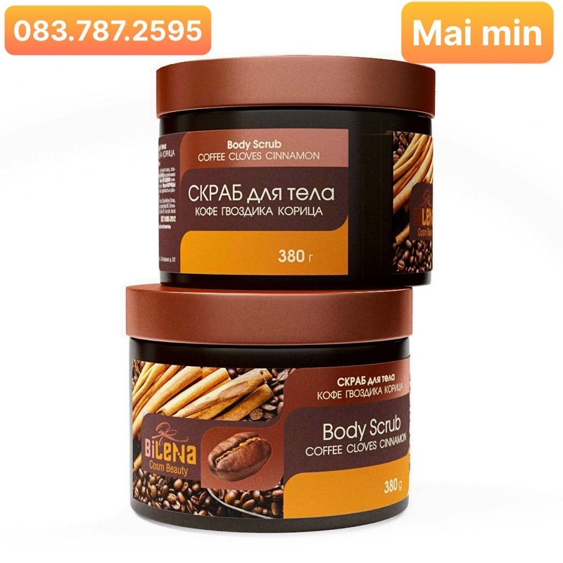 Tẩy Tế Bào Chết Quế Hồi và Cafe Bilena 380gr