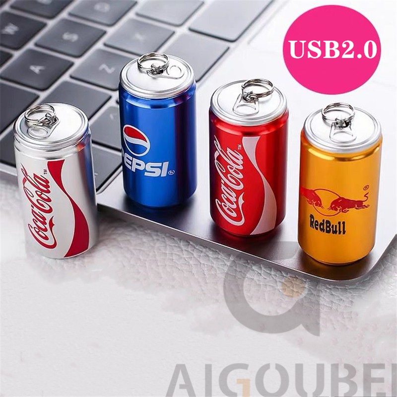 [Spot &amp; COD] USB 2.0 Sáng tạo USB Coke Có thể Flash Đĩa Mini Phim hoạt hình Phù hợp cho Máy tính xách tay Ổ đĩa Lightning Ổ đĩa USB di động 1GB 2GB 4GB 8GB 16GB 32GB 64GB 128GB