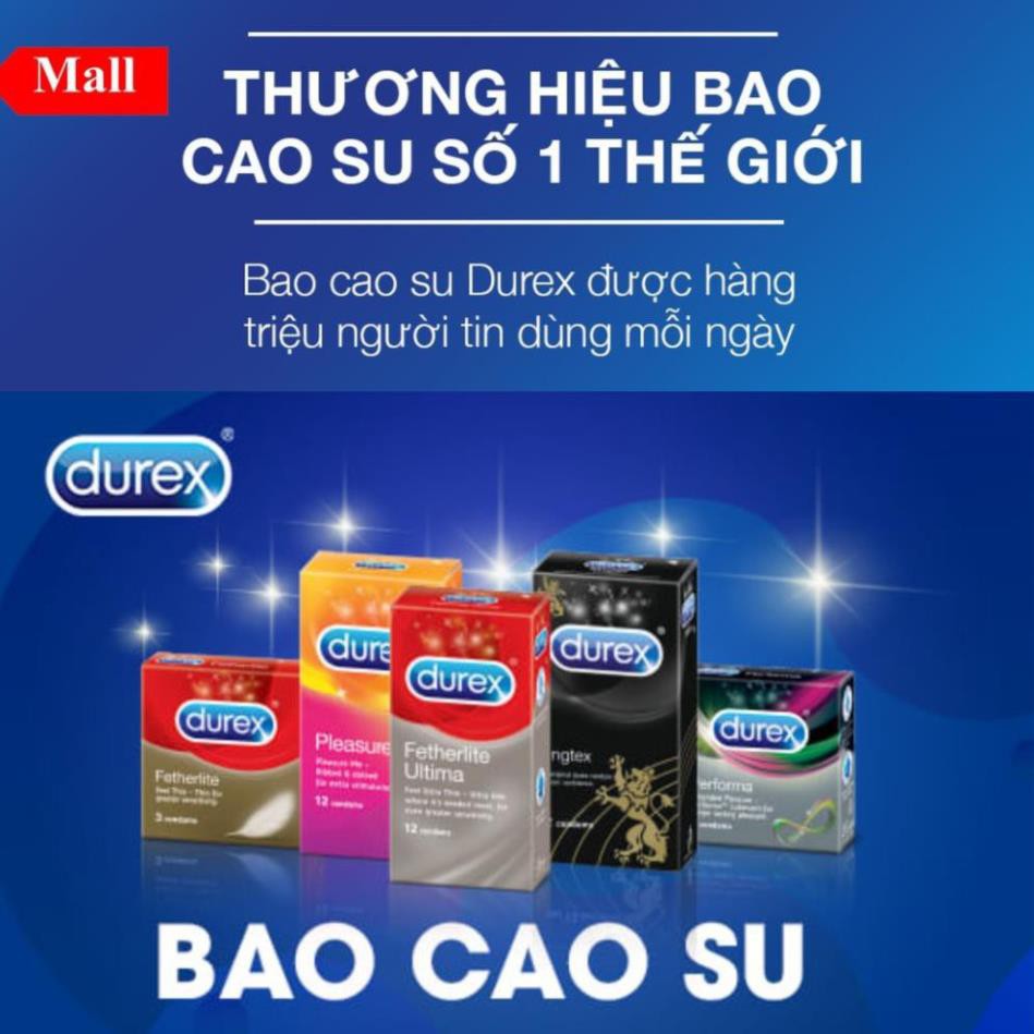 [COMBO ĐẶC BIỆT] Bao cao su Durex kéo dài thời gian Performa + siêu mỏng ôm khít Durex Kingtex + Gel bôi trơn Durex KY *