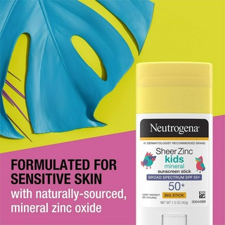 Sáp Chống Nắng NEUTROGENA Trẻ Em Sheer Zinc Kids Mineral Sunscreen Stick SPF50+ 42g _Xchoice