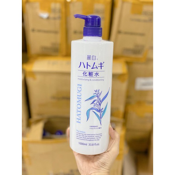 Nước Hoa Hồng Ý Dĩ HATOMUGI Dưỡng trắng, Cấp Ẩm, Mờ Thâm 1000ml