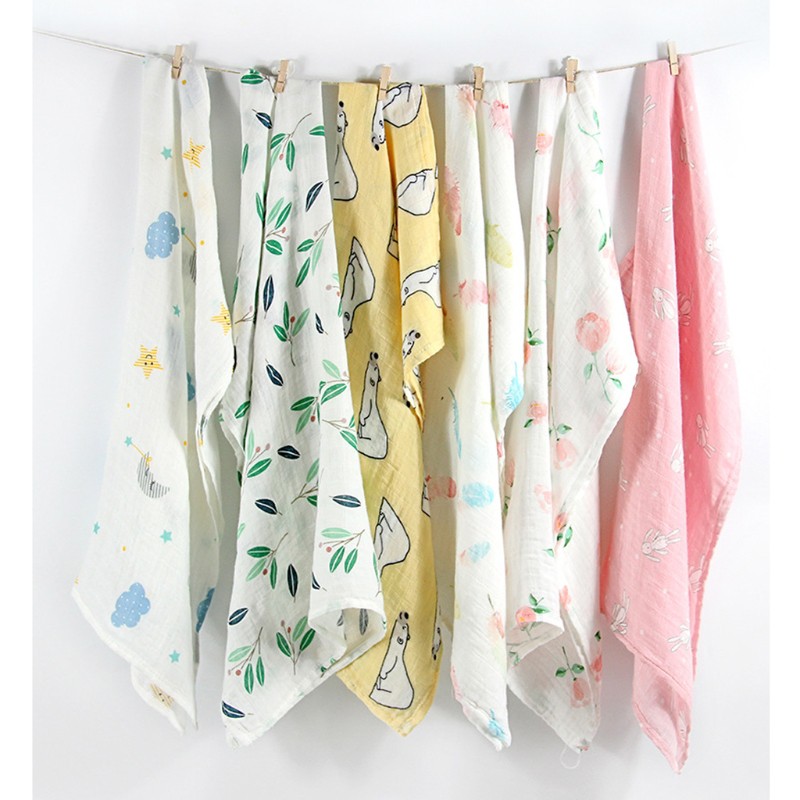 Khăn Cotton Quấn Em Bé Sơ Sinh