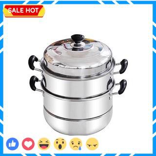 Nồi Hấp Thực Phẩm 3 Tầng Inox Size 28Cm, Bộ Nồi Hấp Đa Năng Tiện Dụng Dành Cho Căn Bếp Của Bạn