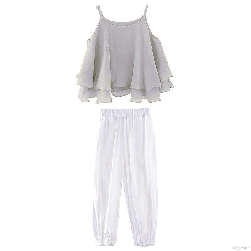 Set Áo Sát Nách+Quần Dài Cho Bé Gái