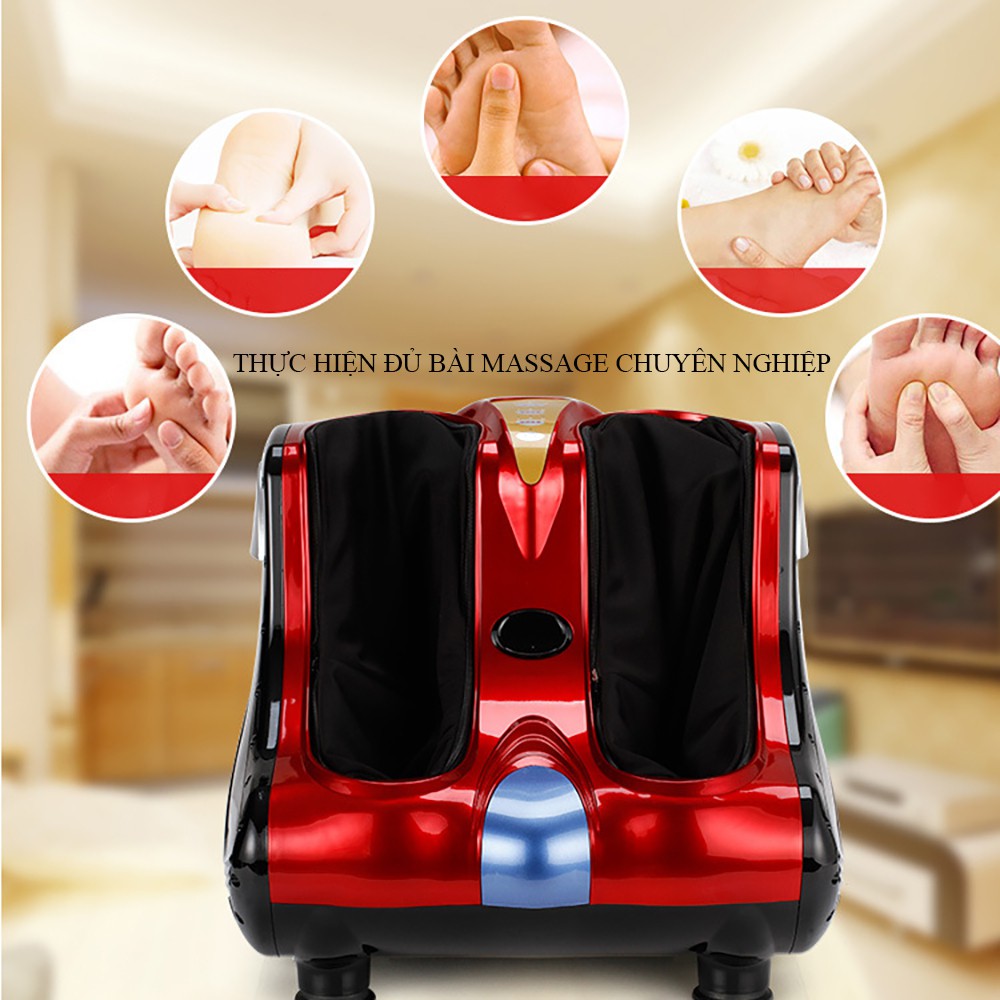 Máy massage chân cao cấp, massage bàn chân và bắp chân kèm sưởi giúp tăng lưu thông máu, giảm đau nhức chân. BH 2 năm.