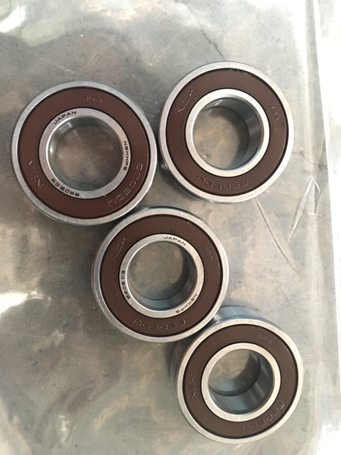 Vòng bi NSK 6205 DU nắp nâu.
