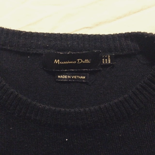 Áo len Massimo Dutti đen trơn