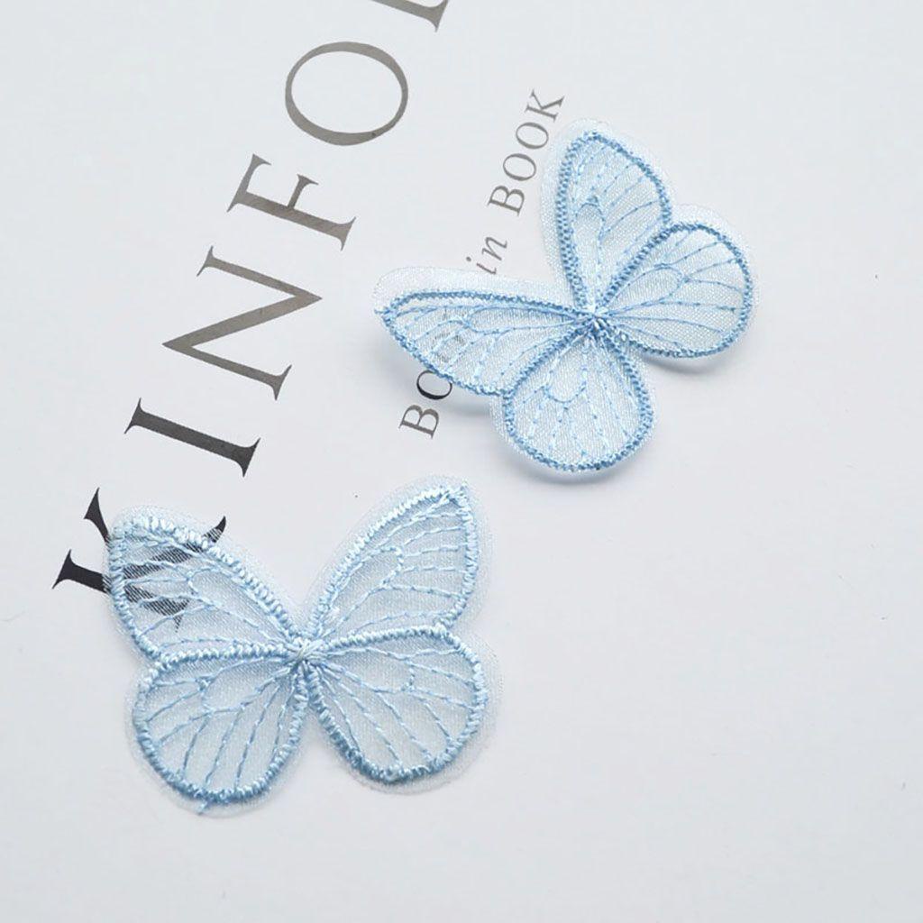 Set 20 / 20 Kẹp Tóc Cánh Bướm Đan Lưới Nhiều Màu Sắc Cho Bé Gái