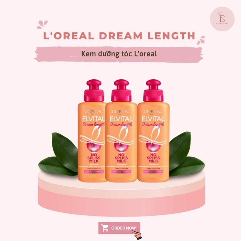 Kem dưỡng tóc Loreal Elvital Dream Length 200ml [Hàng Úc]
