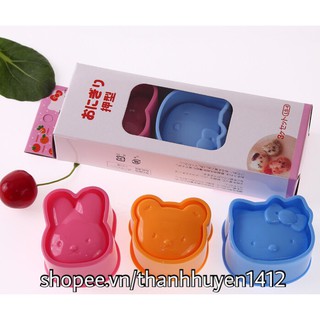 Bộ 3 khuôn cơm, khuôn bento